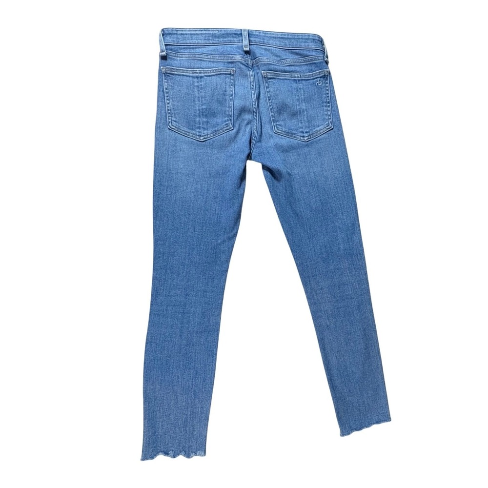 Rag Bone Mid Rise Ankle Skinny Jeans‎ Blue Frayed Raw Hem Size 25 - Picture 3 of 9